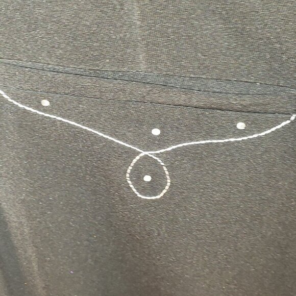 Dancing Couture Paris Women's Black Straight Leg Pants w/Metallic Thread - L - Picture 5 of 7